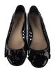 Prada Patent Leather Lasercut Accents Ballet Flats