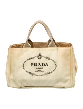 Prada Enameled Metal Triangle Tote