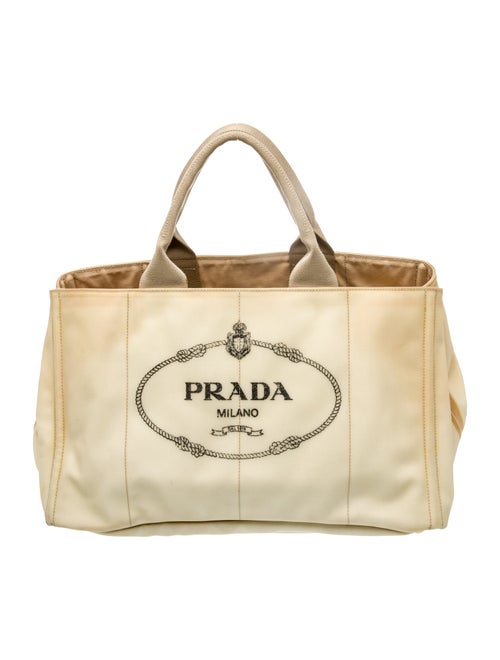 Prada Enameled Metal Triangle Tote