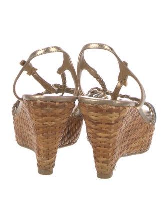 Prada Leather Colorblock Pattern Espadrilles