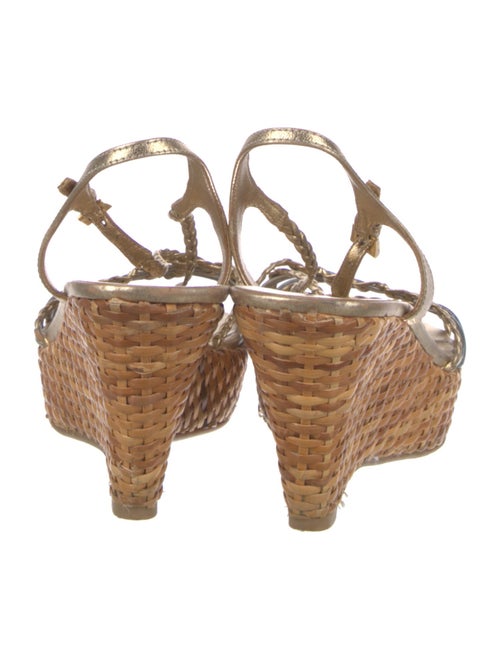 Prada Leather Colorblock Pattern Espadrilles