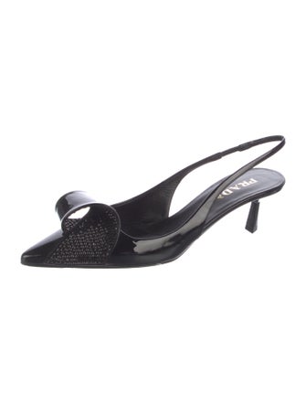 Prada Patent Leather Slingback Pumps