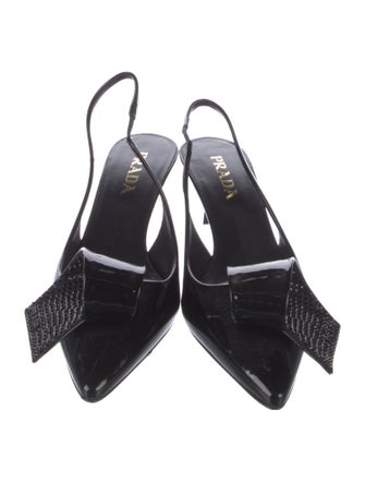 Prada Patent Leather Slingback Pumps