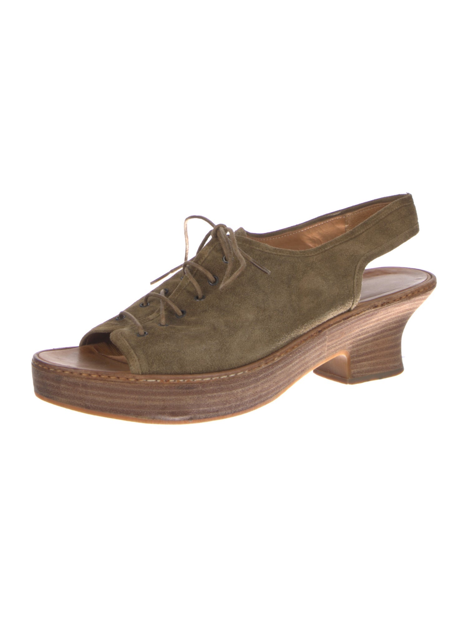 Prada Suede Slingback Sandals