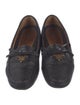 Prada Leather Bow Accents Loafers