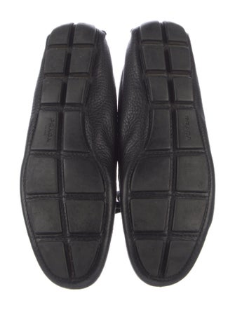 Prada Leather Bow Accents Loafers