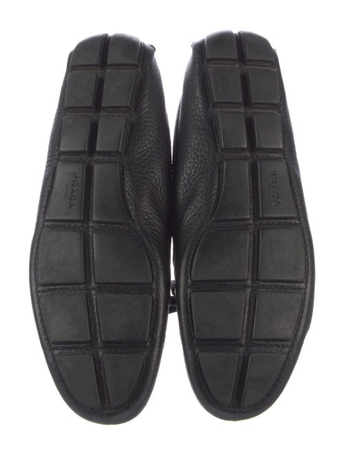 Prada Leather Bow Accents Loafers