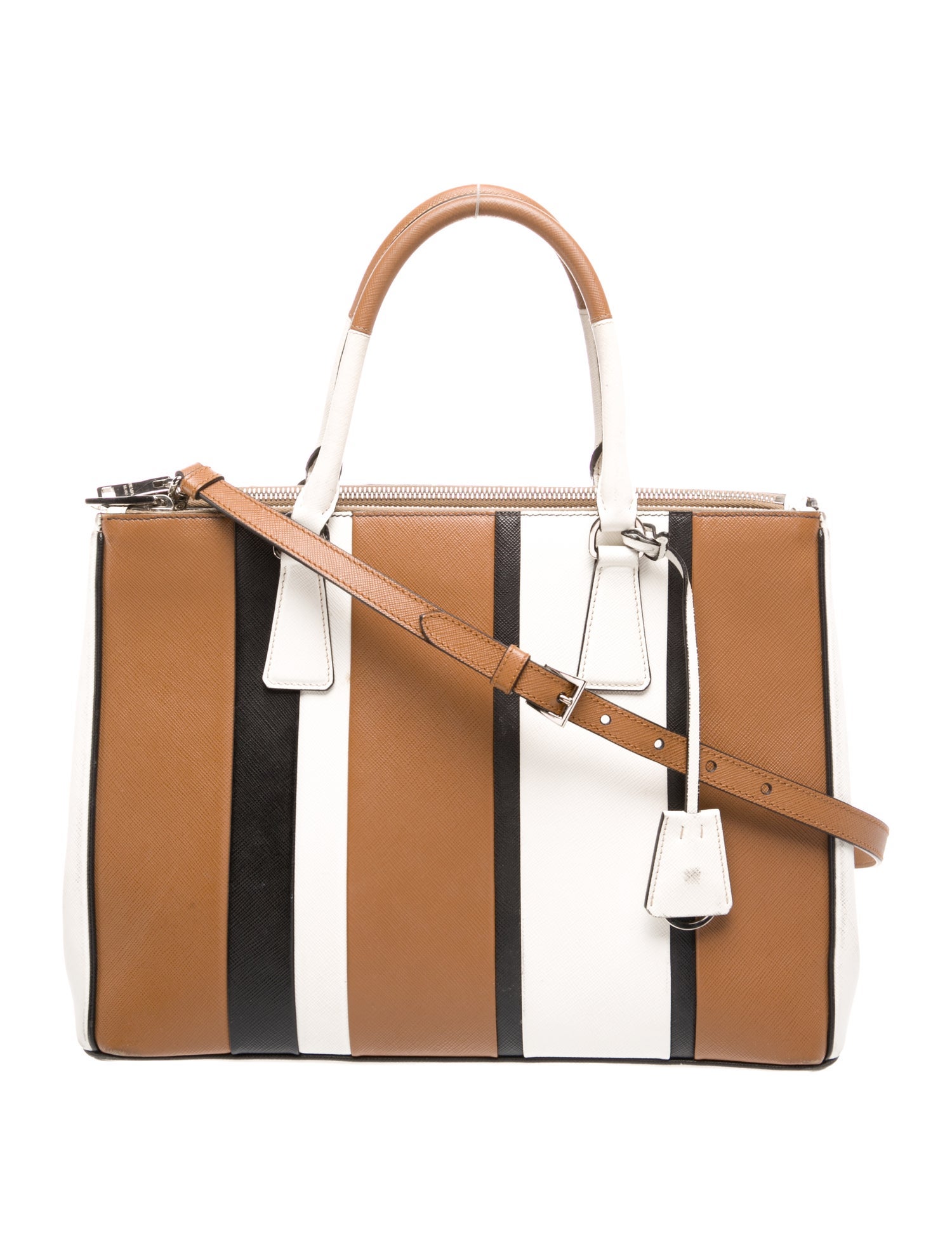 Prada Saffiano Leather Galleria Double Zip