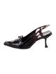 Prada Leather Colorblock Pattern Slingback Pumps