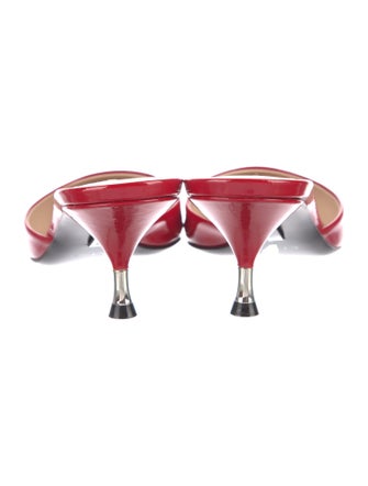 Prada Patent Leather Printed Slingback Pumps