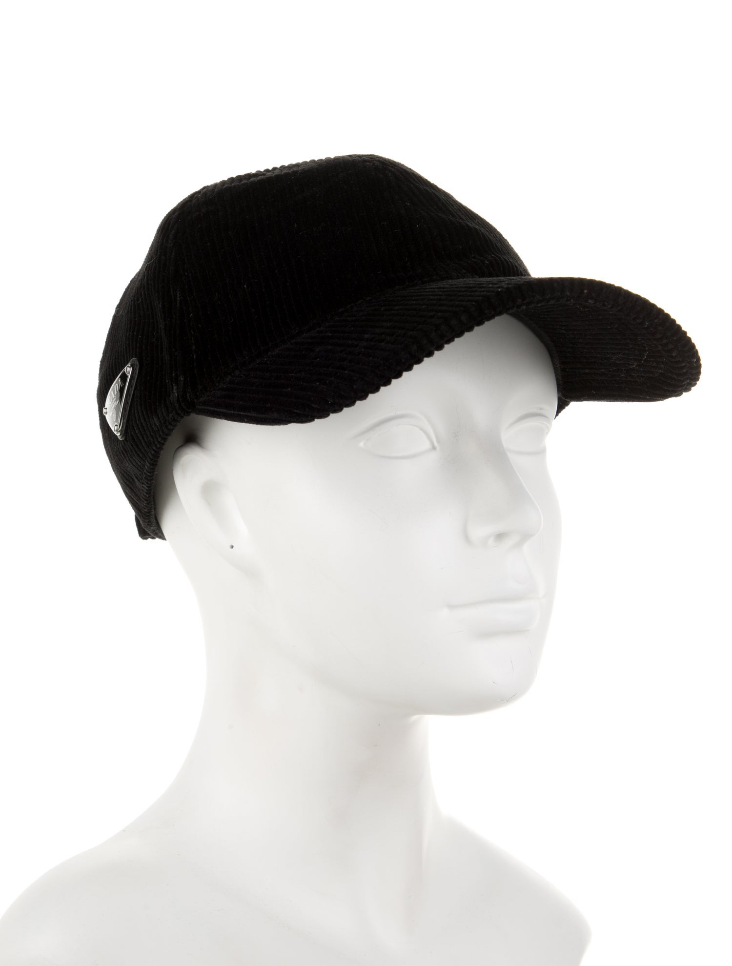 Prada Logo Corduroy Baseball Hat