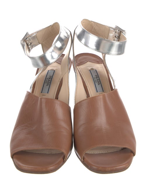 Prada Leather Slingback Sandals