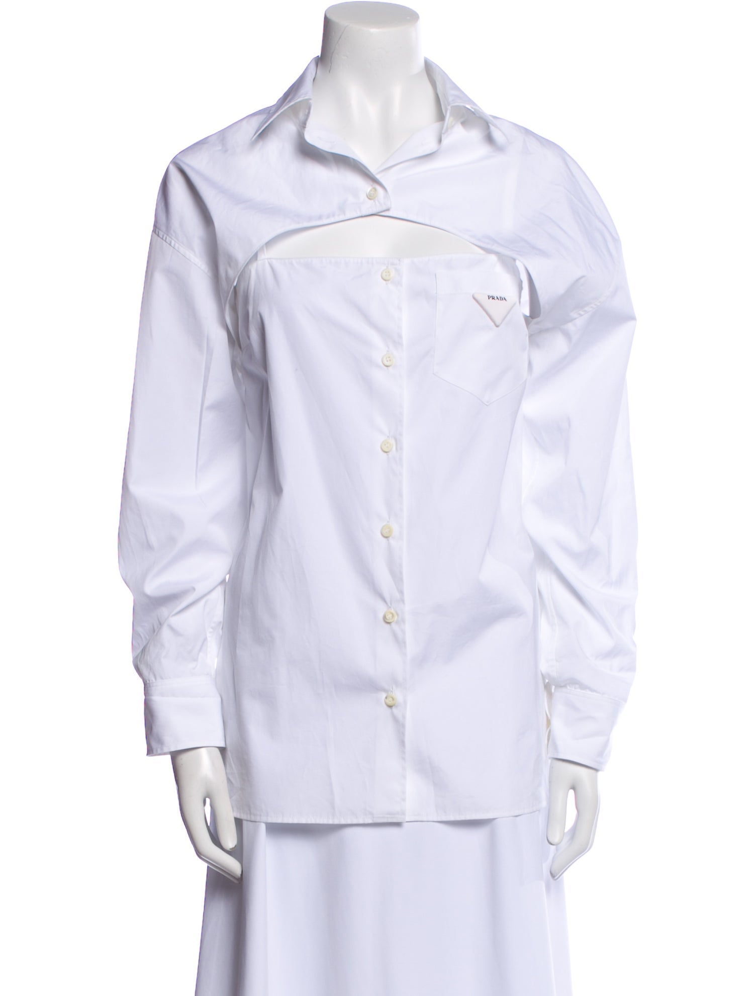 Prada 2023 Long Sleeve Button-Up Top