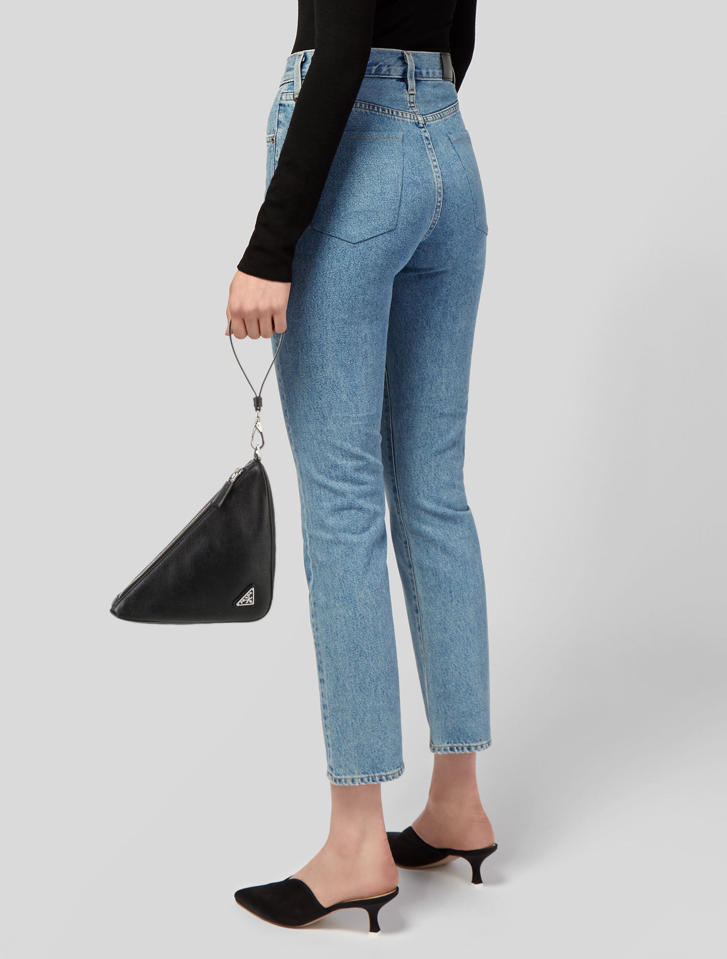 Prada Saffiano Triangle Leather Triangle