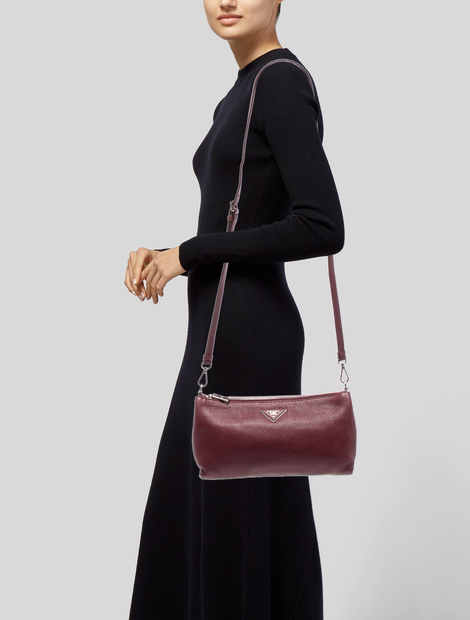 Prada Vitello Daino Leather Vitello Daino Crossbody