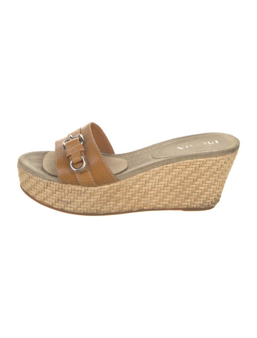 Prada Leather Colorblock Pattern Espadrilles