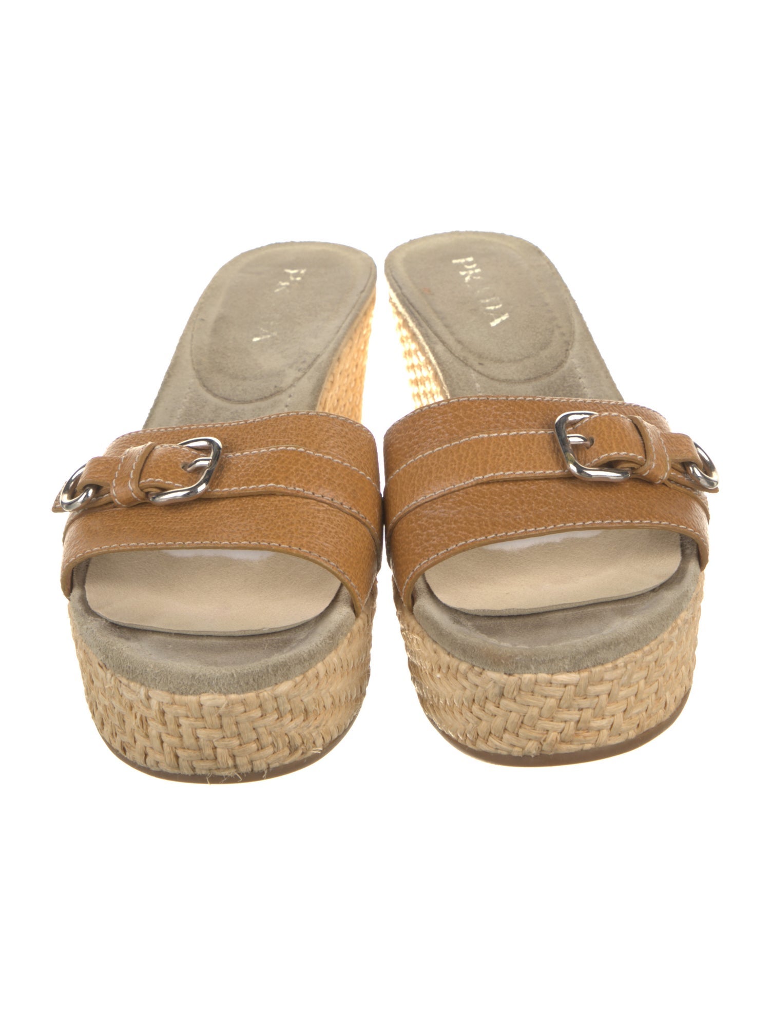 Prada Leather Colorblock Pattern Espadrilles