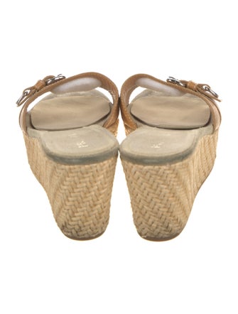 Prada Leather Colorblock Pattern Espadrilles