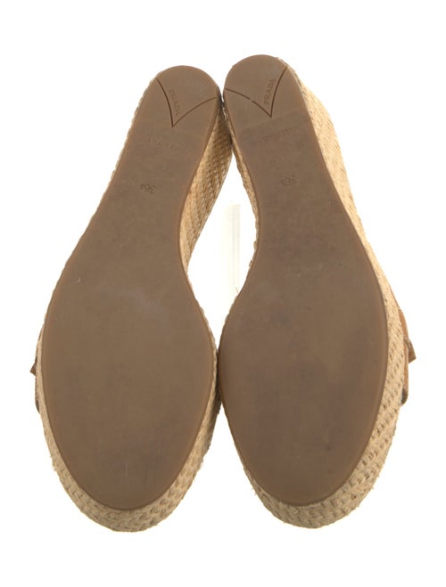 Prada Leather Colorblock Pattern Espadrilles