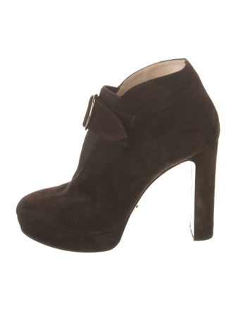 Prada Suede Lace-Up Boots