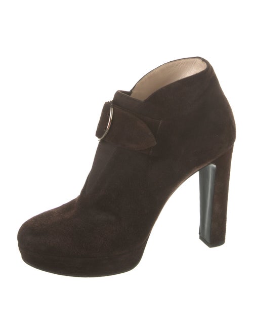Prada Suede Lace-Up Boots