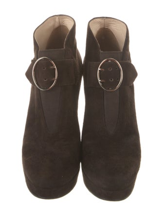 Prada Suede Lace-Up Boots