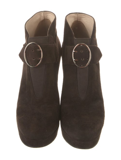 Prada Suede Lace-Up Boots