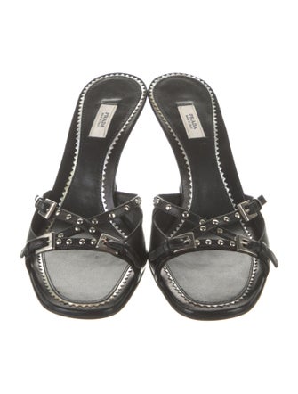 Prada Leather Slides