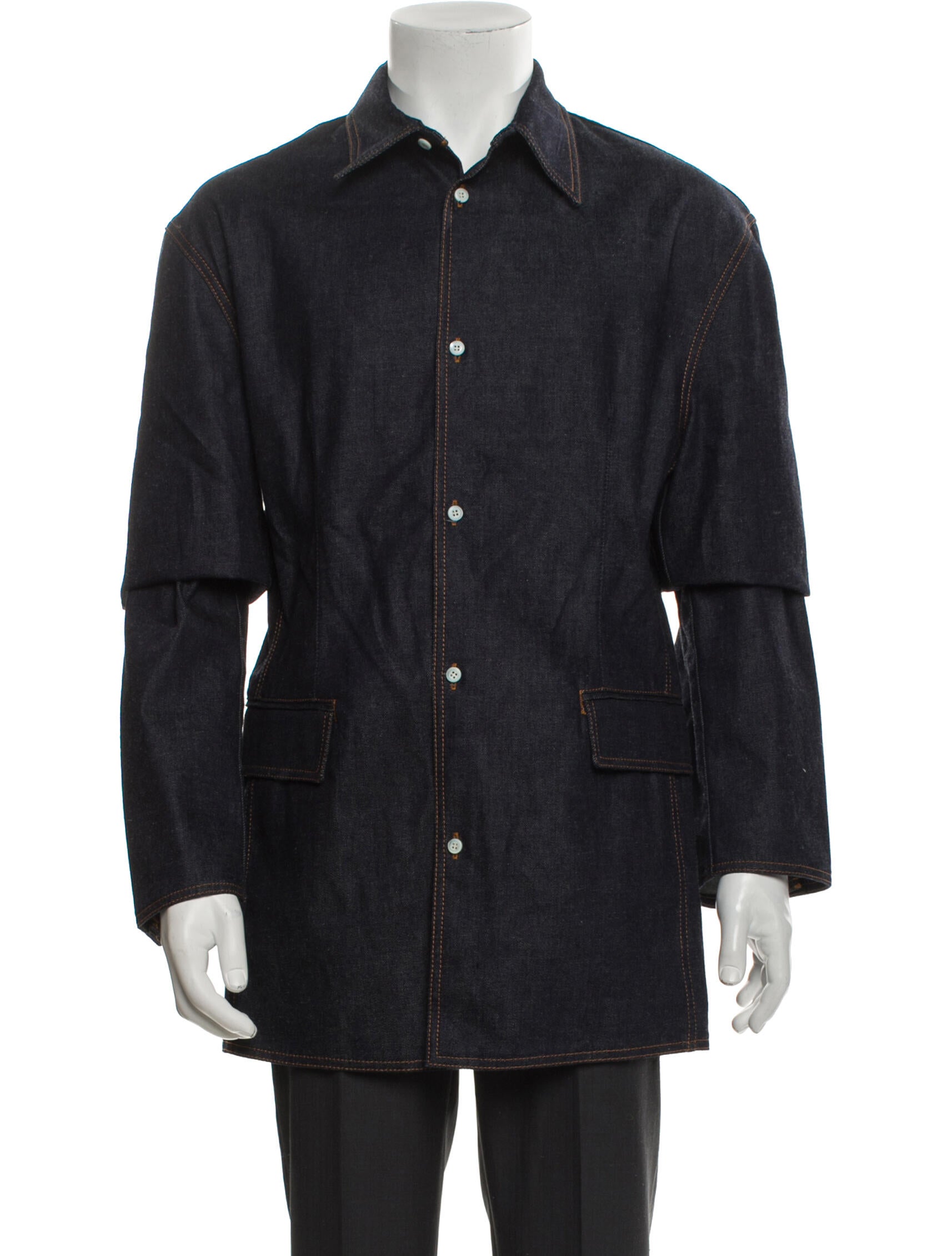 Prada 2024 Enameled Metal Triangle Utility Jacket