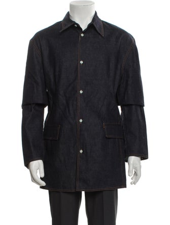 Prada 2024 Enameled Metal Triangle Utility Jacket