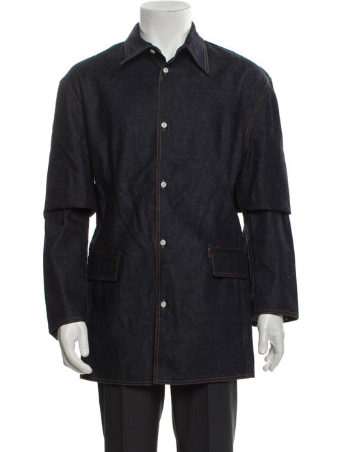 Prada 2024 Enameled Metal Triangle Utility Jacket