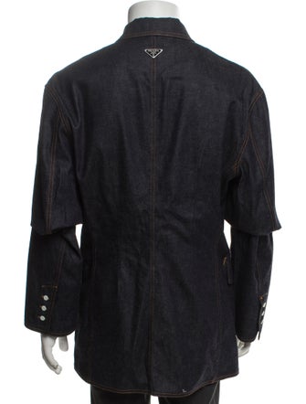 Prada 2024 Enameled Metal Triangle Utility Jacket