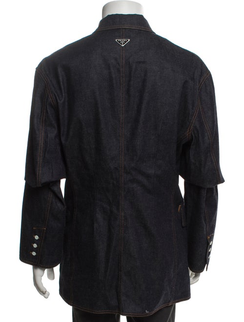 Prada 2024 Enameled Metal Triangle Utility Jacket