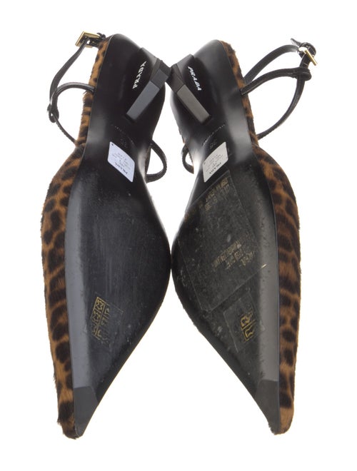 Prada Ponyhair Animal Print Slingback Pumps