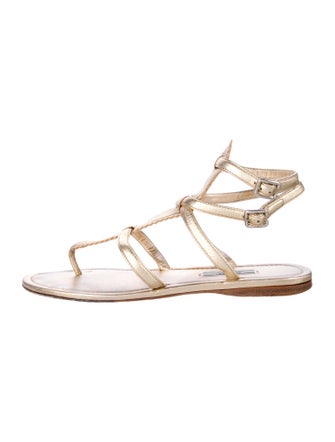 Prada Leather Gladiator Sandals