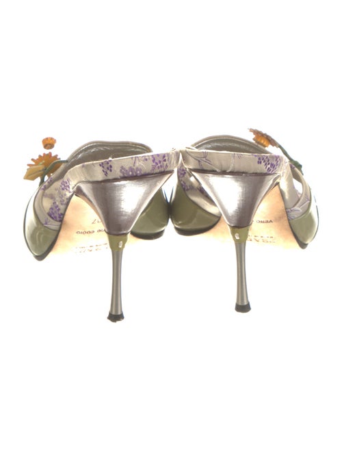 Prada Satin Floral Print Slides