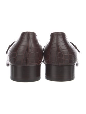 Prada Leather Animal Print Loafers