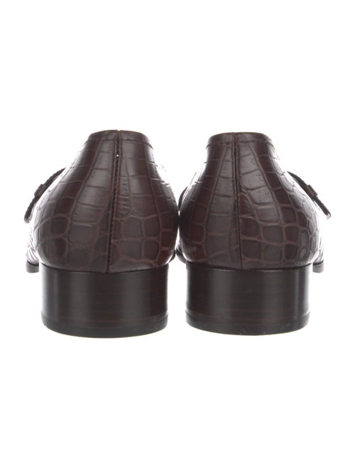 Prada Leather Animal Print Loafers