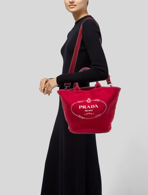 Prada Enameled Metal Triangle Shoulder Bag