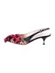 Prada Printed Bow Accents Slingback Pumps