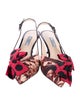 Prada Printed Bow Accents Slingback Pumps
