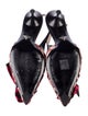 Prada Printed Bow Accents Slingback Pumps