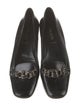 Prada Patent Leather Chain-Link Accents Loafers
