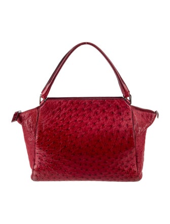 Prada Enameled Metal Triangle Top Handle Bag