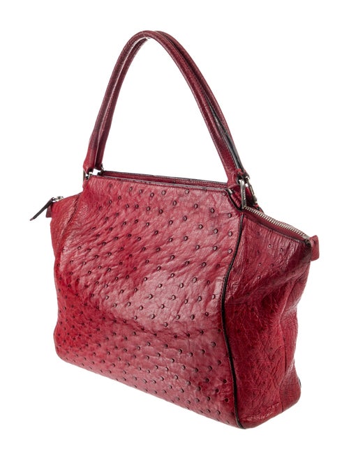 Prada Enameled Metal Triangle Top Handle Bag