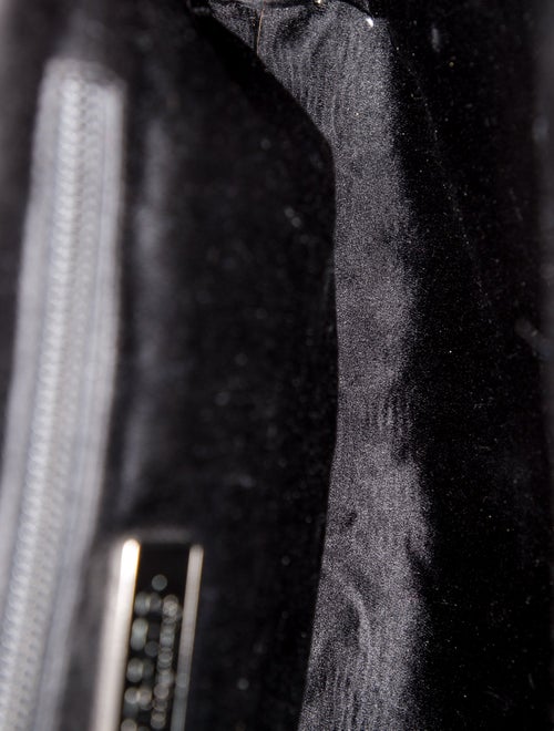 Prada Enameled Metal Triangle Top Handle Bag