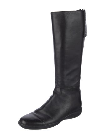 Prada Sport Leather Riding Boots