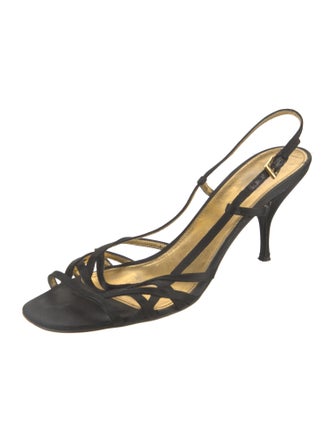 Prada Satin Slingback Sandals