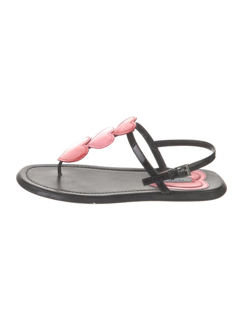 Prada Leather T-Strap Sandals