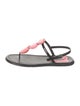 Prada Leather T-Strap Sandals